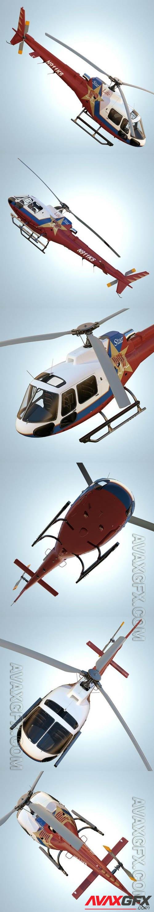 Eurocopter AS350 BA KS LIFESTAR - 3d model