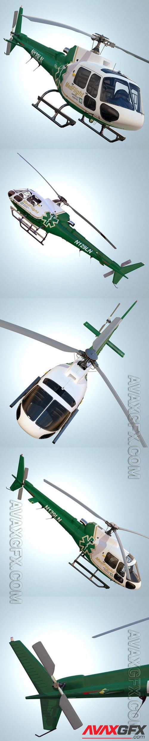 Eurocopter AS350 MedFlight - 3d model