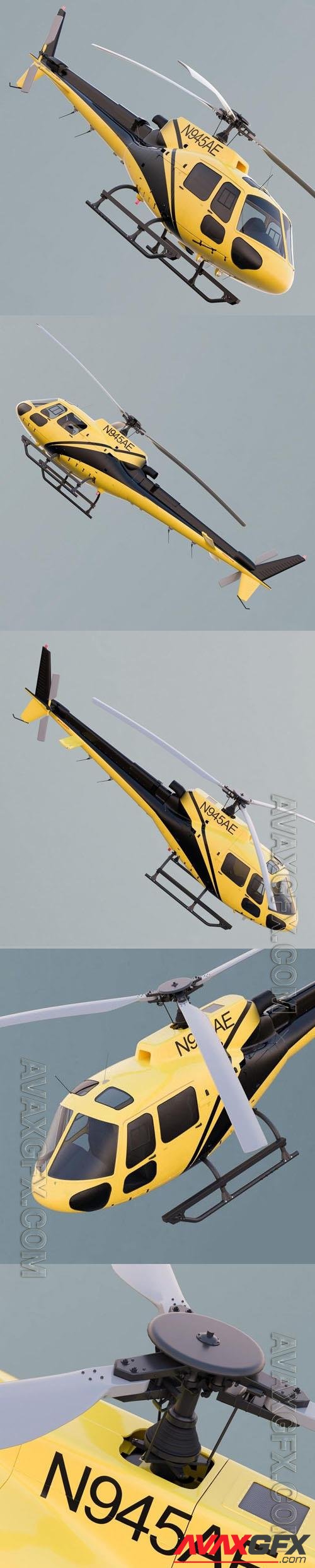 Eurocopter AS350 BA - 3d model