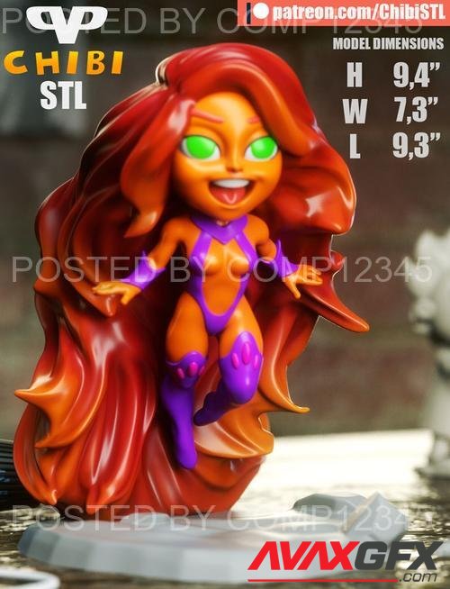 Starfire Chibi 3D Print