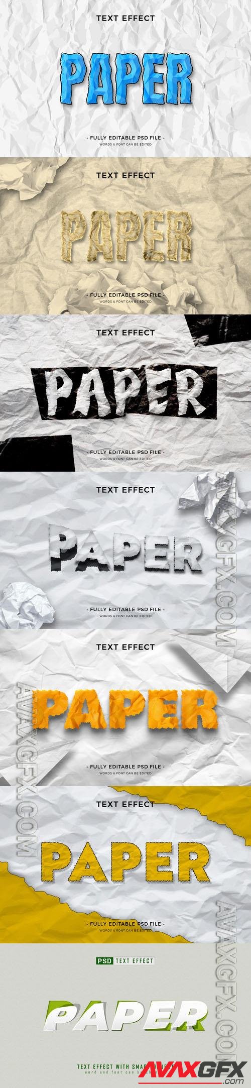 PSD paper text effect