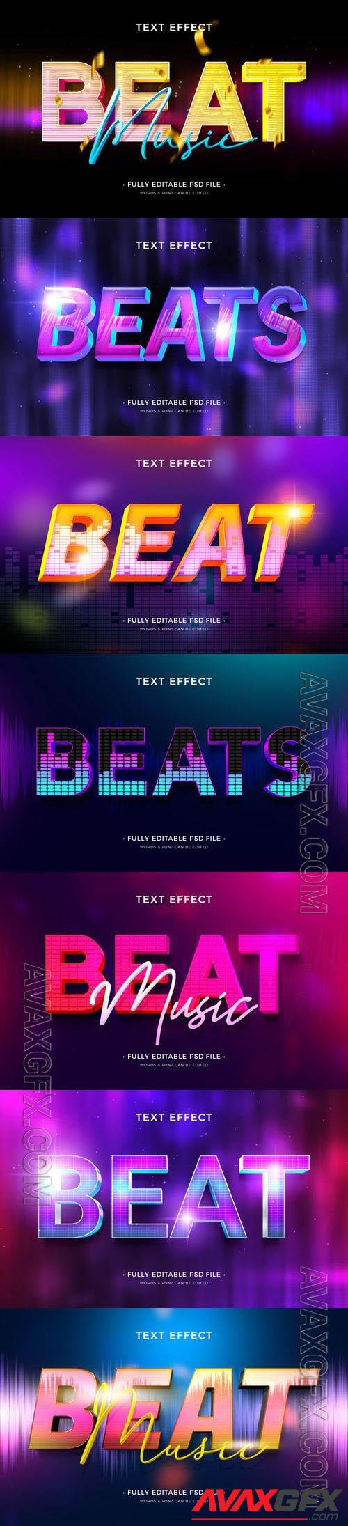 PSD beat text effect