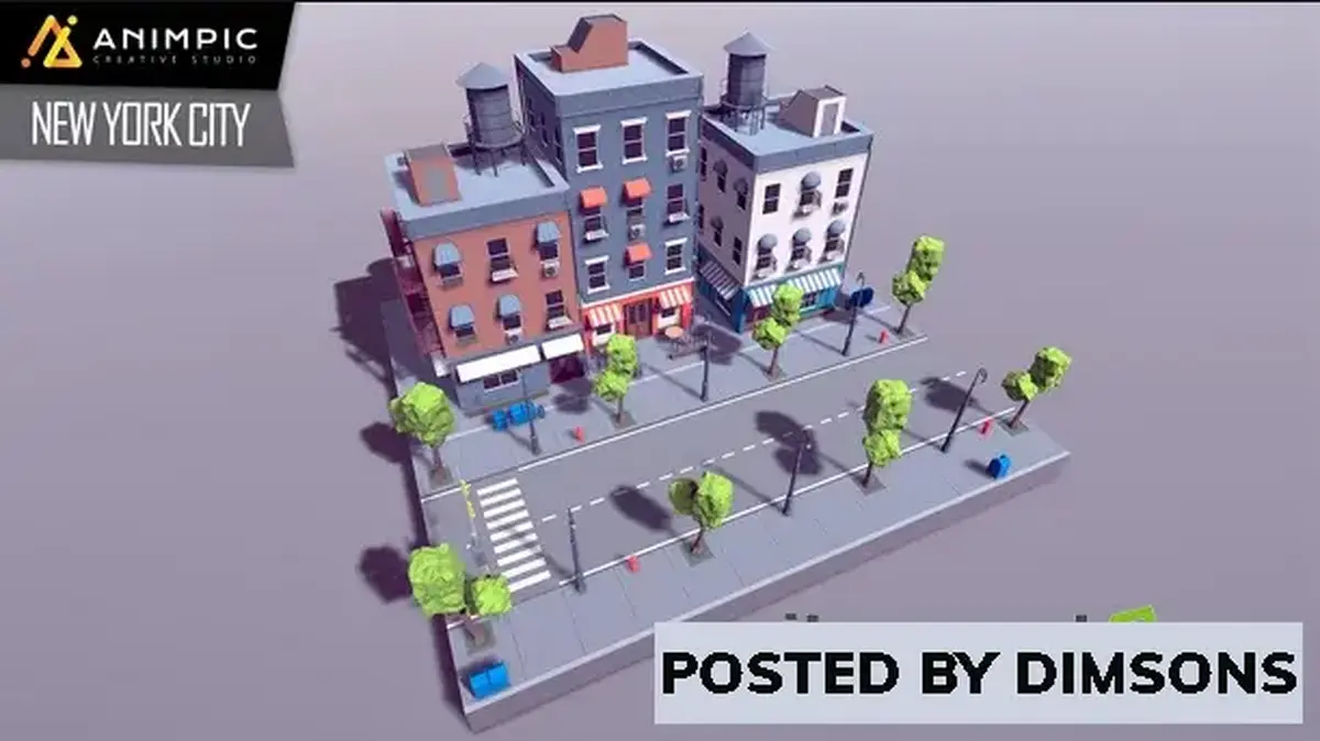 Unreal Engine Environments POLY - New York City Modular (UE) v4.24-4.27, 5.0-5.2