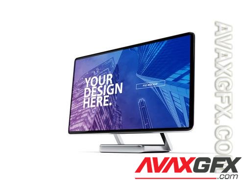 Side View Monitor Mockup on White Background 197499842 [Adobestock]