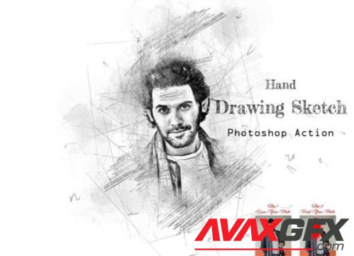 Hand Drawing Sketch Photoshop Action - 17631970