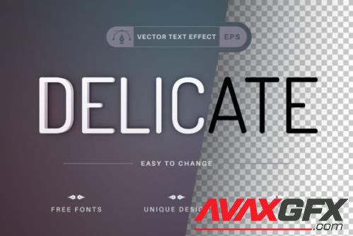 Delicate - Editable Text Effect - 17632053