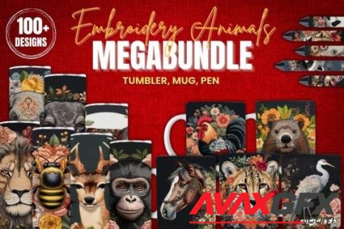 Embroidery Animals Sublimation Megabundle | PNG - 2600587