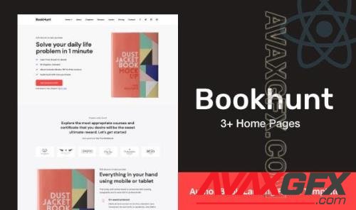 Bookhunt - Author eBook Landing React Template 37726453