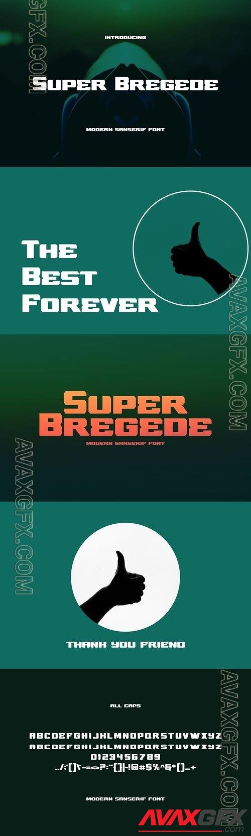 SuperBregede Modern Font