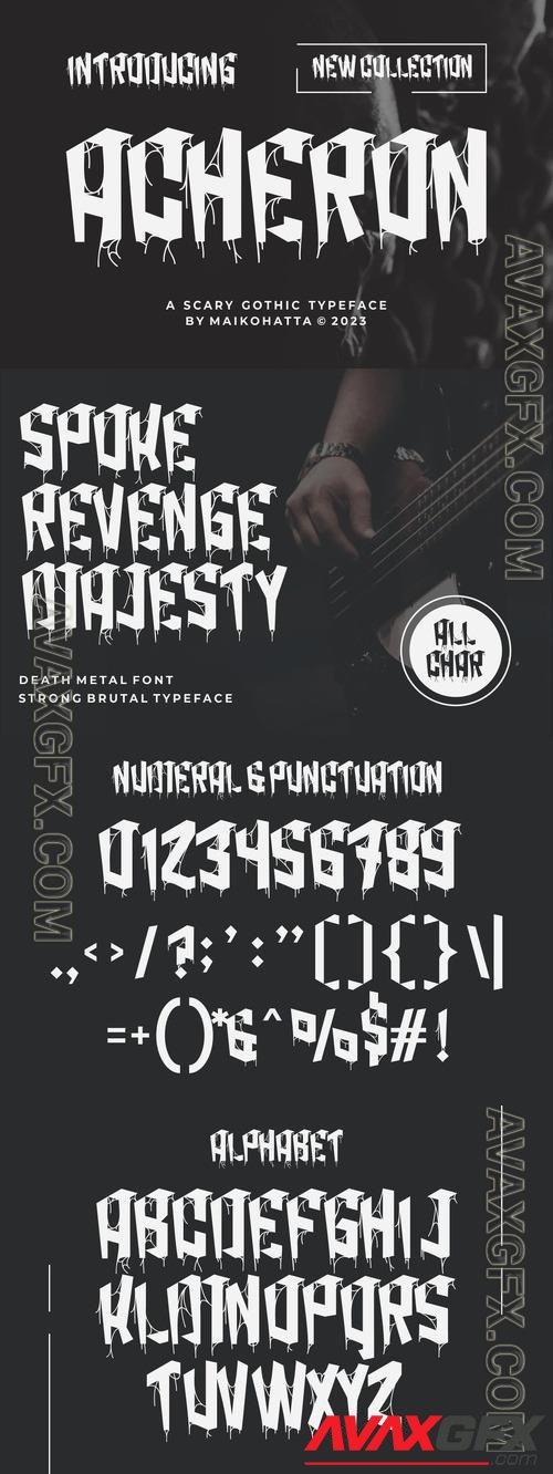 ACHERON FONT - Scary Gothic Typeface