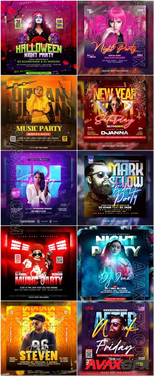 Flyer social media post, psd banner set vol 363