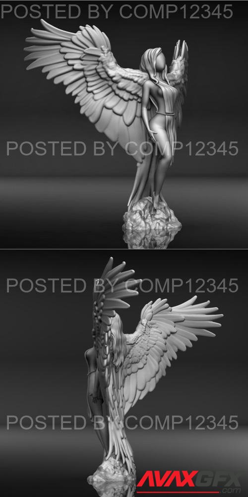 Ethereal Angel Statue 3D Print