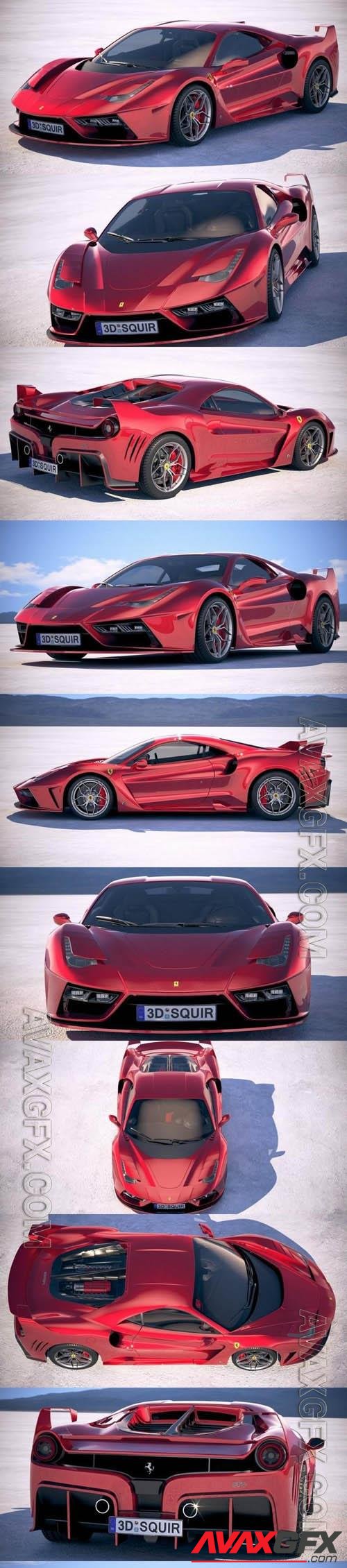 Ferrari 7X Design GTO Vision - 3d model