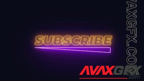 MA - 2D Glowing Neon Subscribe Text Animation 1386538