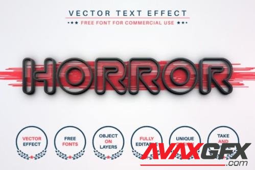 Horror - Editable Text Effect - 17643780