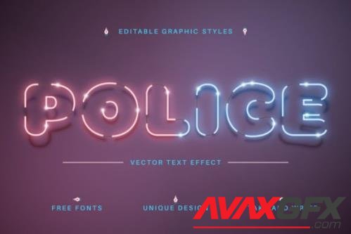 Police Flash - Editable Text Effect - 17645398