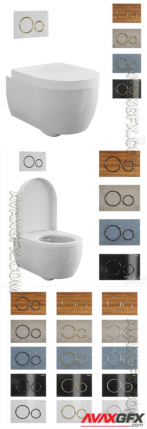 Toilet Wall Mounted Geberit ICon - 3d model