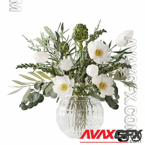 Light yellow bouquet - 3d model