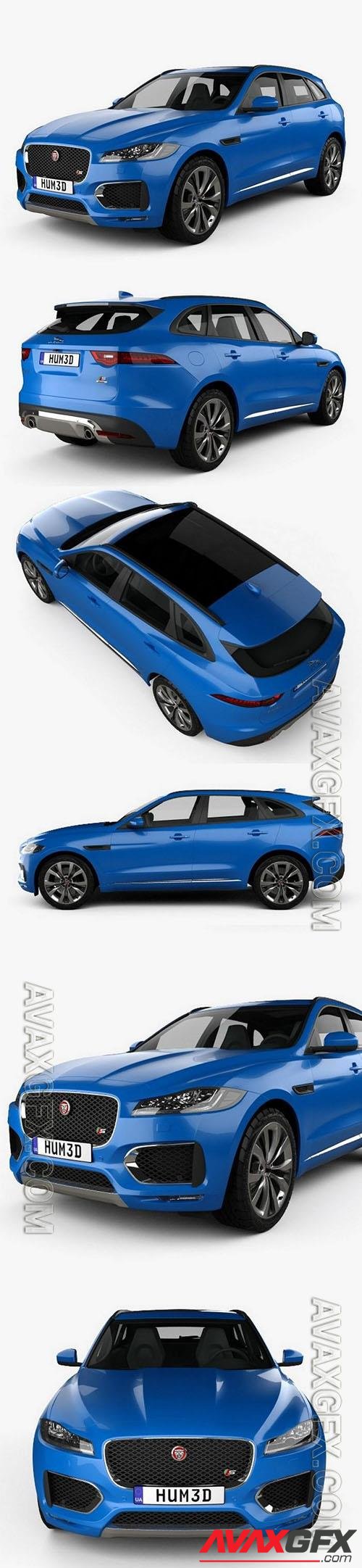 Jaguar F-Pace S 2020 - 3d model