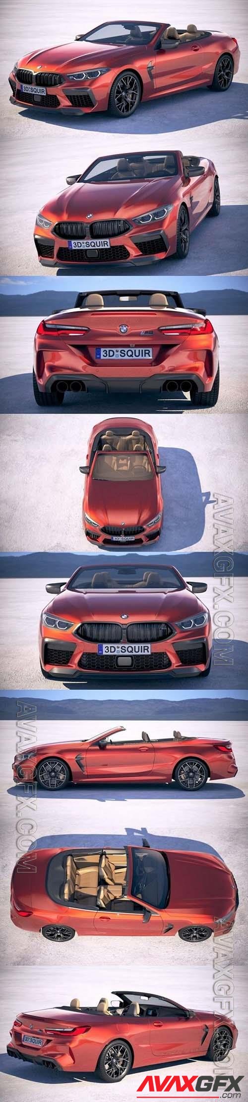 BMW M8 Competition Cabrio 2020 - 3d model