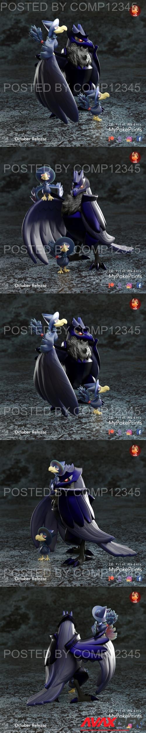 Corviknight and Murkrow 3D Print