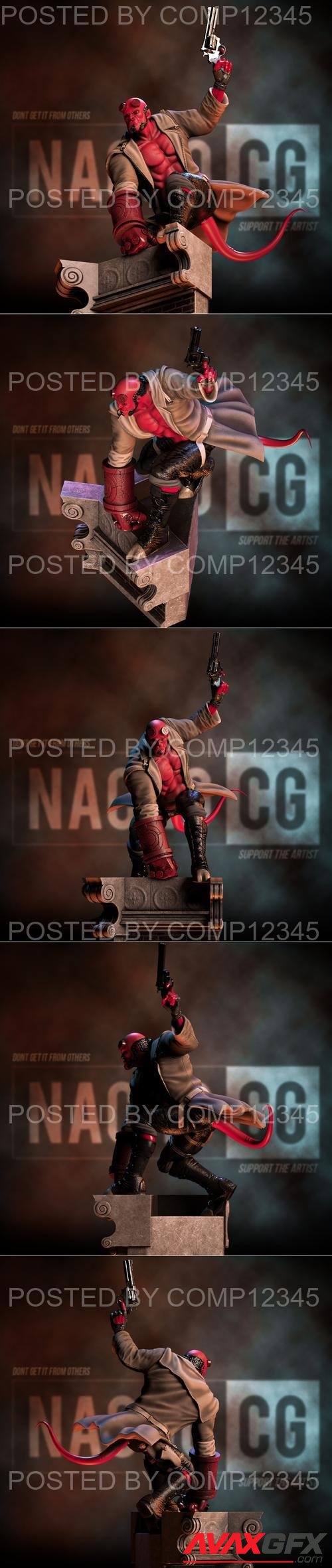 Fan Art Hellboy - Statue 3D Print