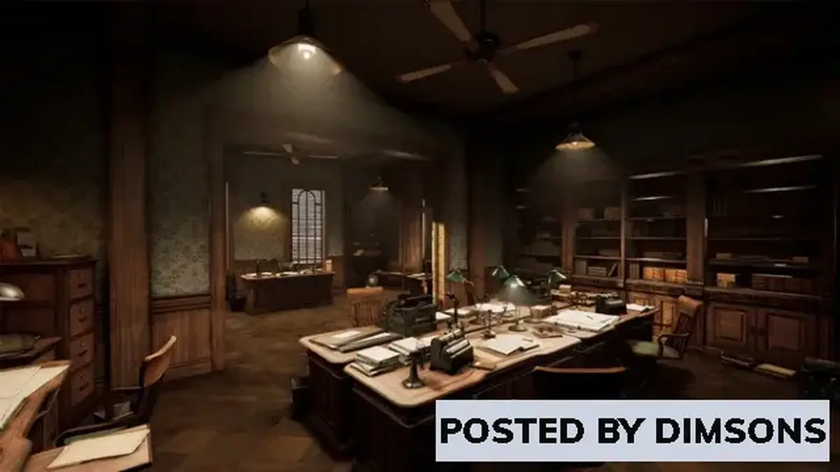 Unreal Engine Environments 1900s Office v4.22-4.27, 5.0-5.1