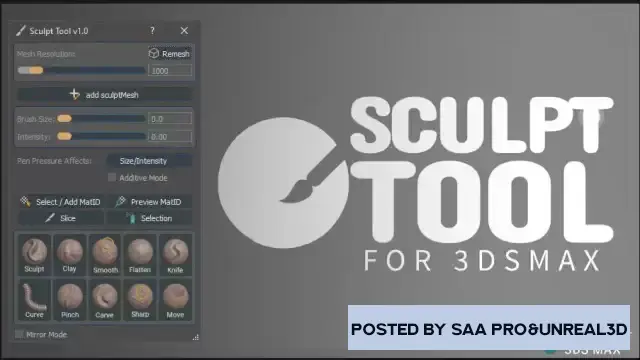 3ds Max addons 3ds MAX - Sculpt Tool v1.0 (2023-2024)
