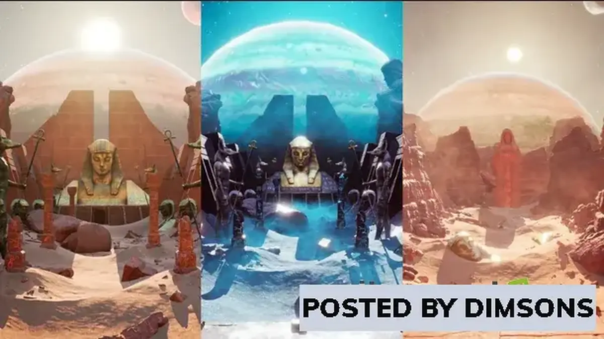 Unreal Engine Environments Alien Sandstorm Desert Planet - Egyptian Temple Ruins v4.20-4.27, 5.0-5.2