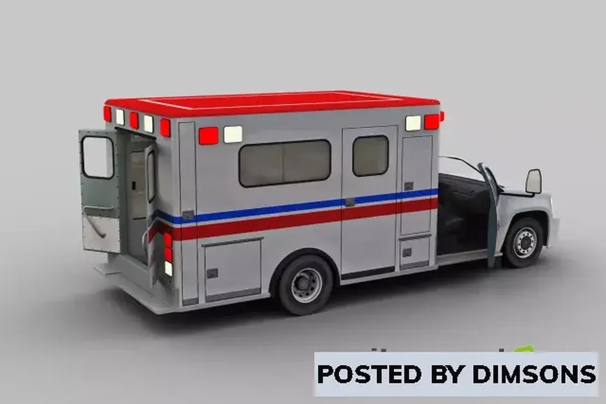 Unity 3D-Models Ambulance with Interior v2019