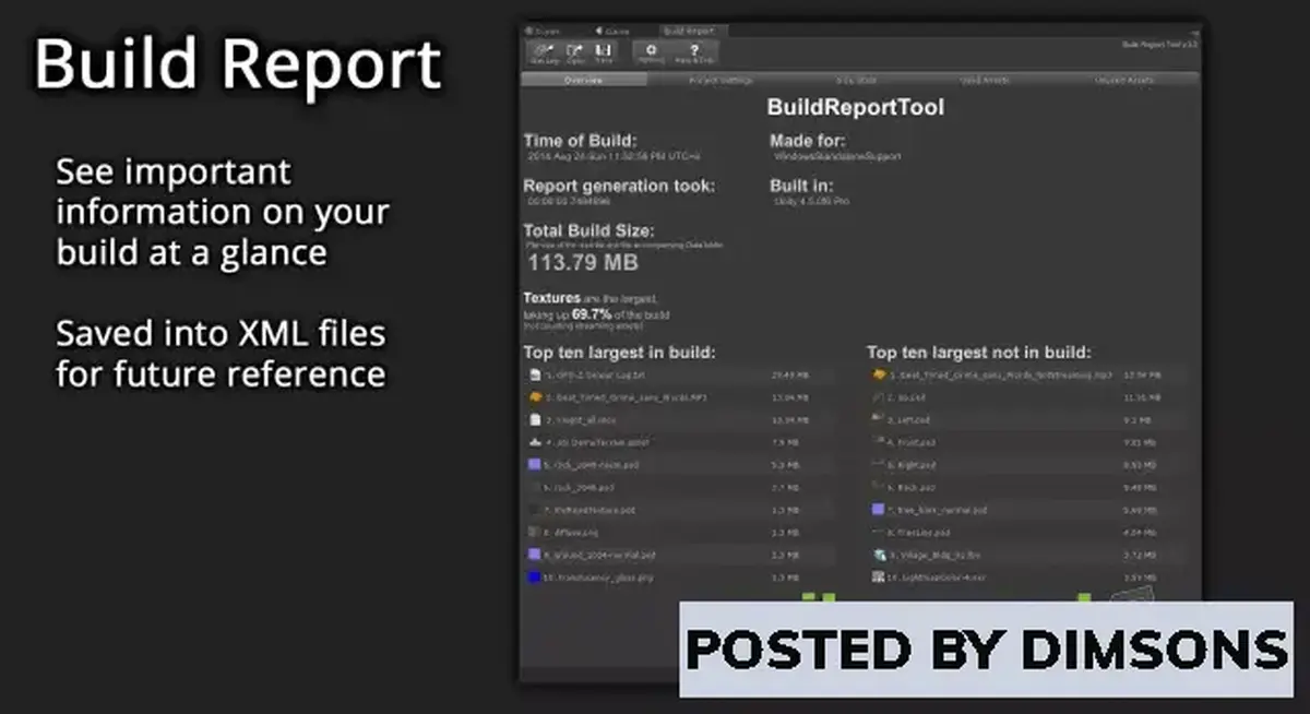 Unity Tools Build Report Tool v3.10.1