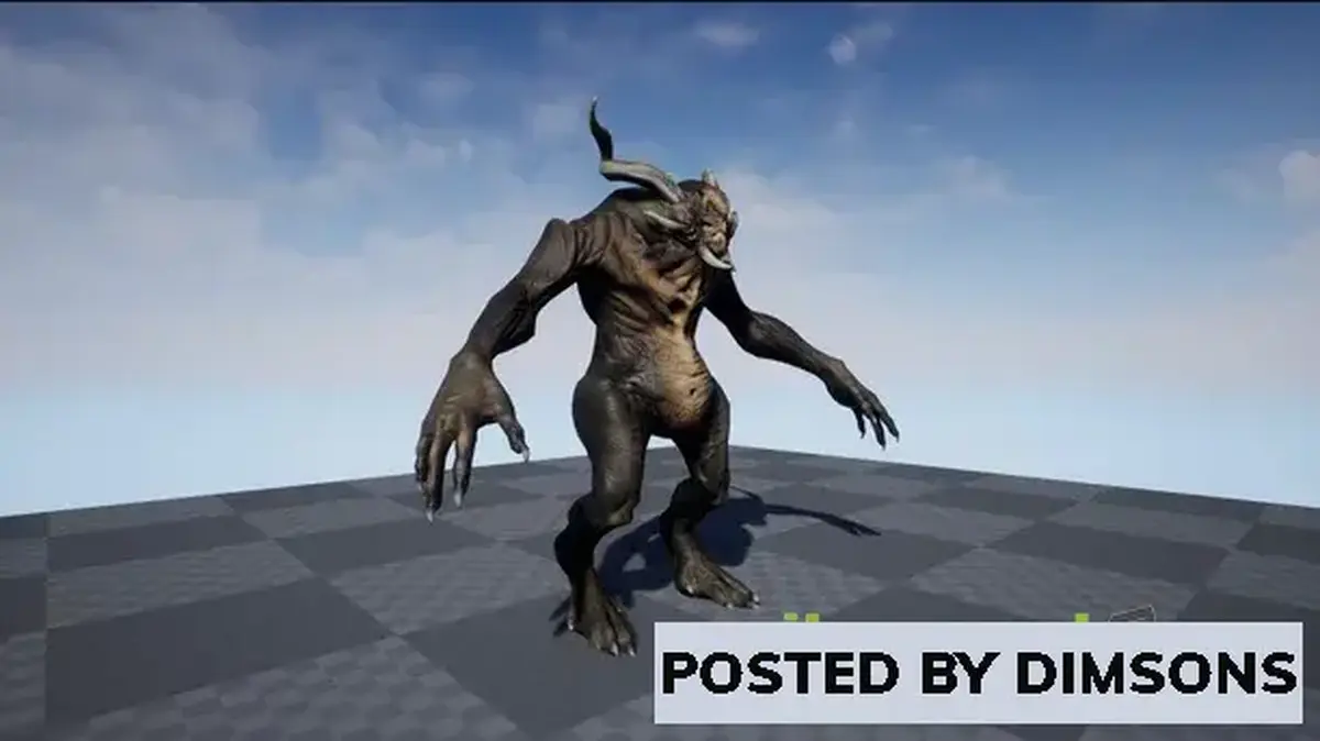 Unreal Engine Characters Creature Horned v4.19-4.27, 5.0-5.2