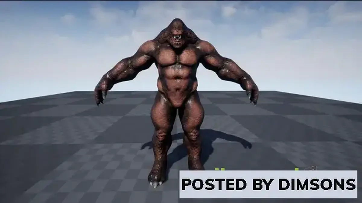 Unreal Engine Characters Creature Troll v4.19 - 4.27, 5.0 - 5.2