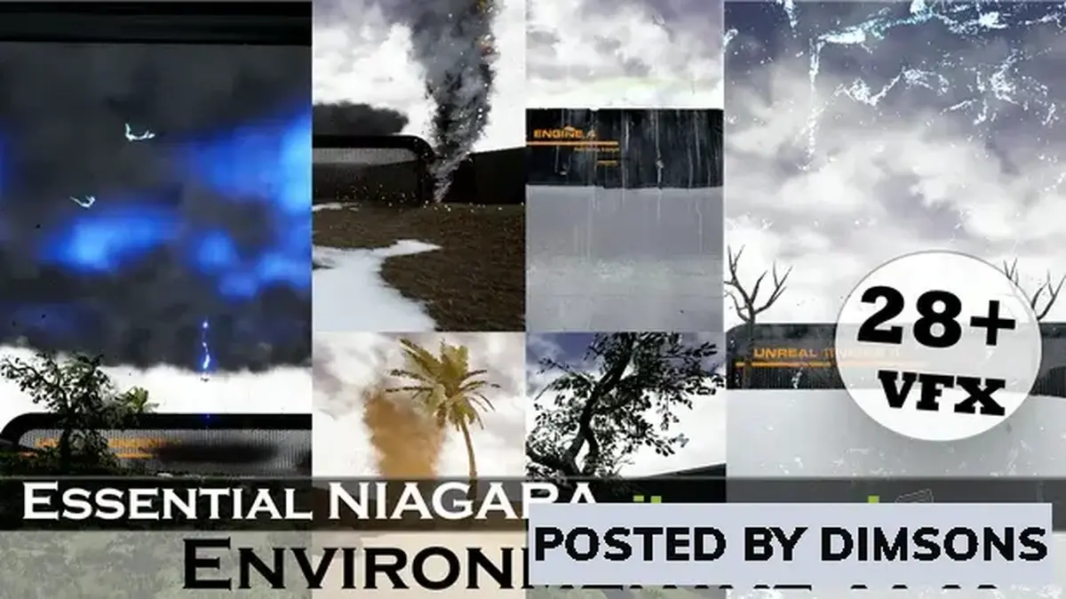 Unreal Engine Visual FX Essential Niagara Environmental VFX v4.25-4.27, 5.0-5.1