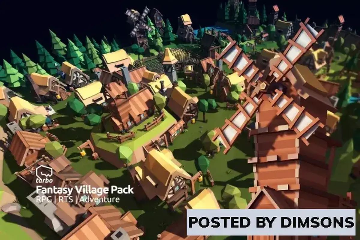 Unity 3D-Models Fantasy Village Pack - Low Poly 3D Art v1.3.3