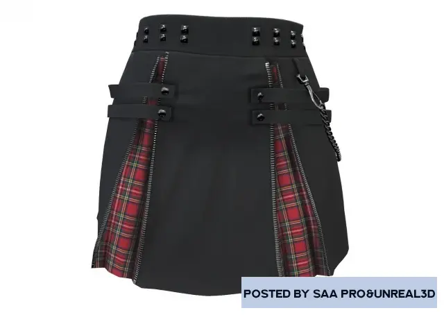 Clothing, shoes Female Mini Black Punk Skirt PBR