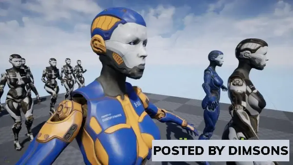 Unreal Engine Characters Female Robot v.24-4.27