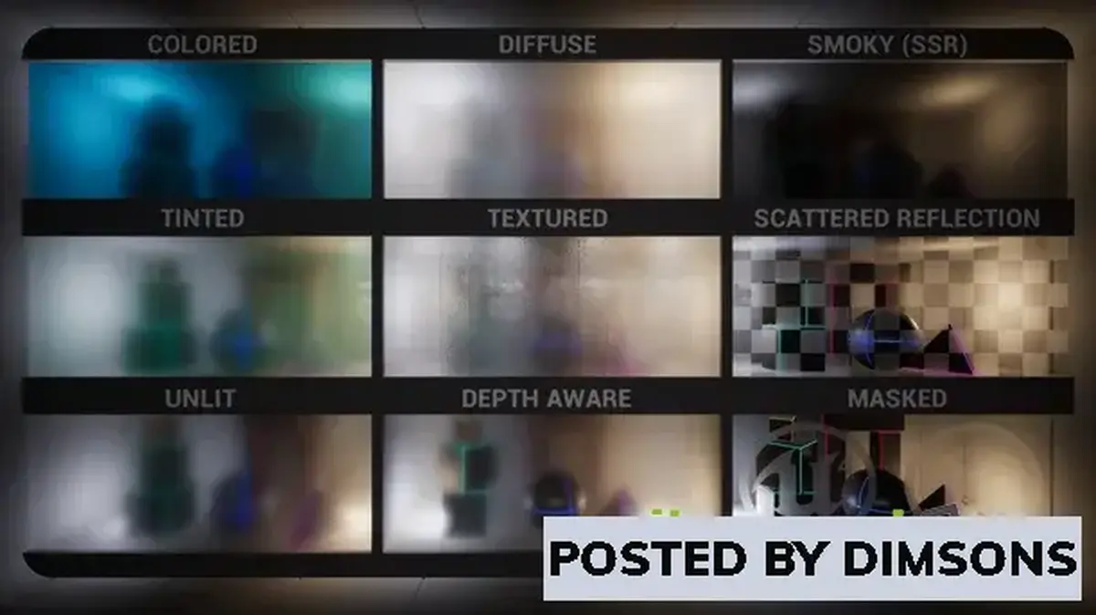 Unreal Engine Textures & Materials Frosted Glass v4.2x, 5.0