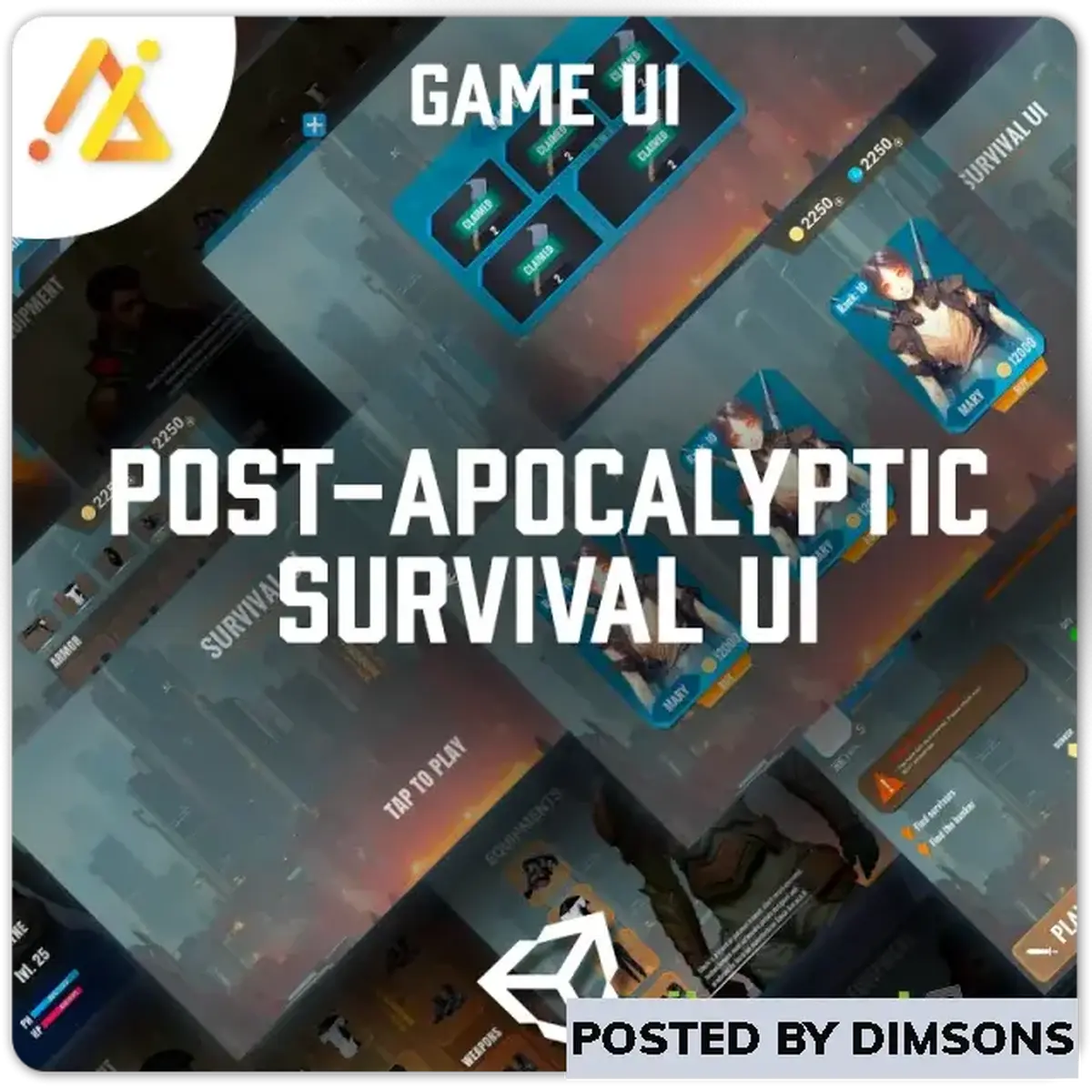 Unity 2D GameUI – Post-apocalyptic Survival UI