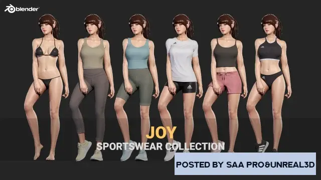 People JOY v1.4 - Rigged Female Character (VR-Ready + EVEE)