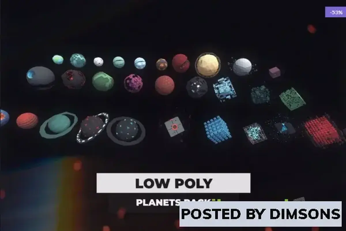 Unity 3D-Models Low Poly Planets Pack