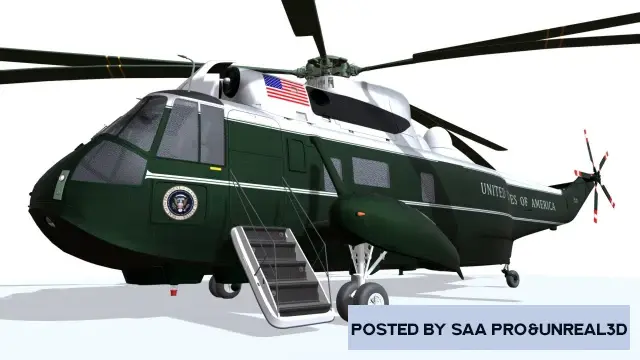 Aircraft Marine One Helicopter PBR