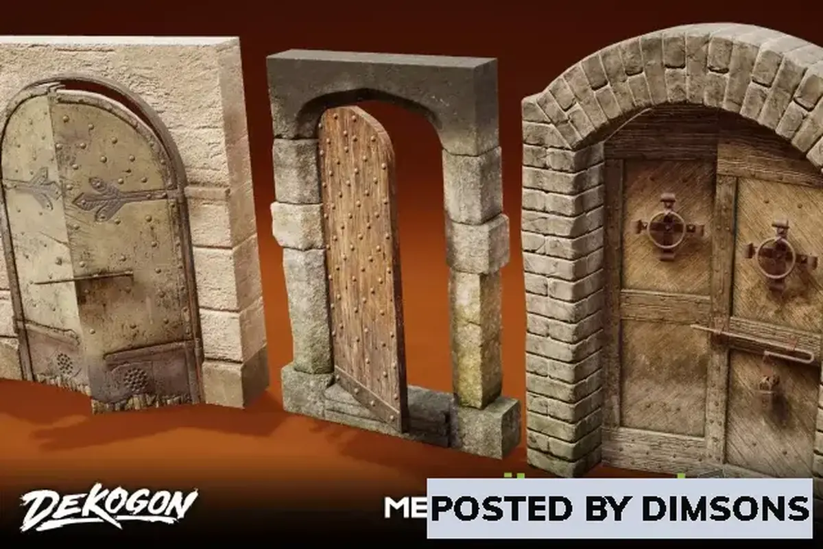 Unity 3D-Models Medieval - VOL 11 - Doors v1.0