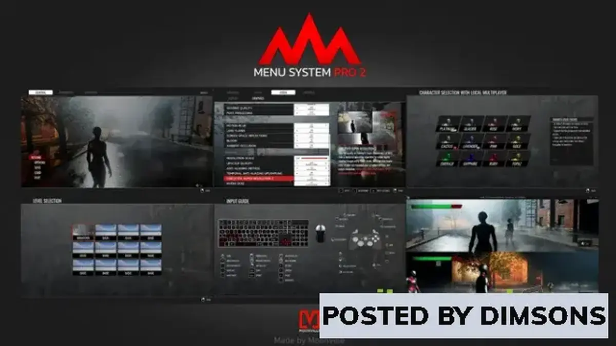 Unreal Engine Blueprints Menu System Pro MVE v2.0 (5.1-5.0)