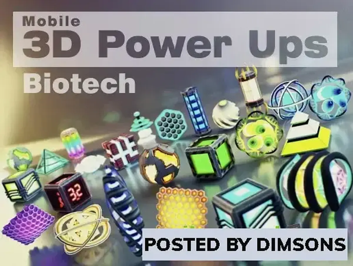 Unity 3D-Models Mobile Power Ups Biotech v1.02