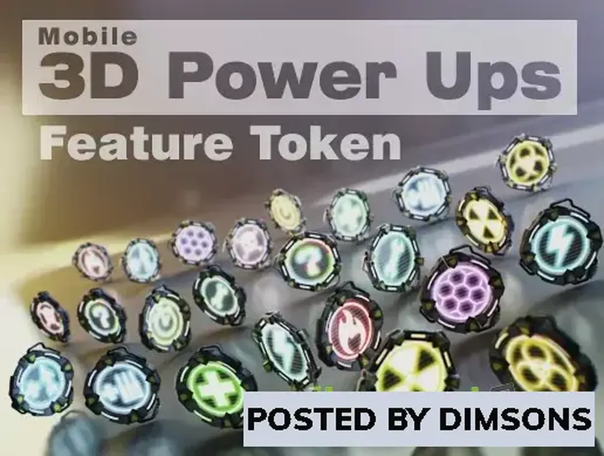 Unity 3D-Models Mobile Power Ups Feature Token v1.02