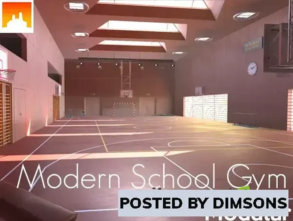 Unity 3D-Models Modern School Gym v1.0