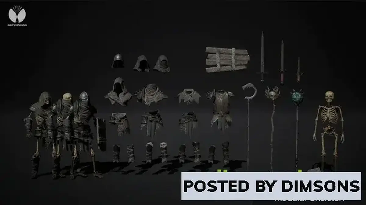 Unreal Engine Characters Modular Skeleton v4.24-4.27, 5.0