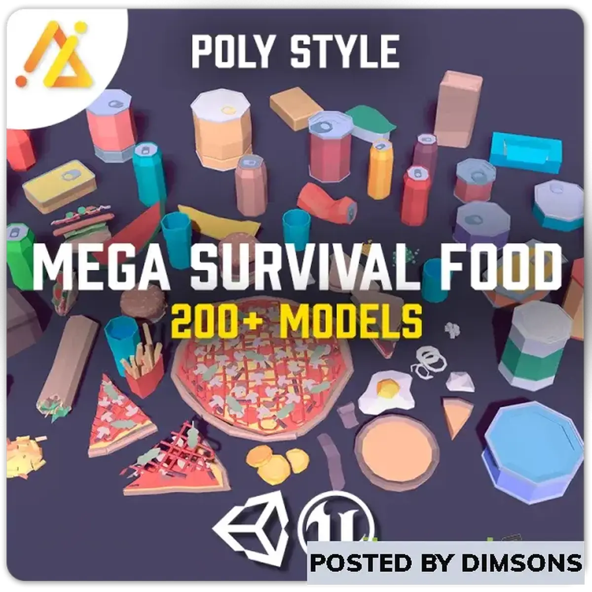 Unity 3D-Models POLY - Mega Survival Food