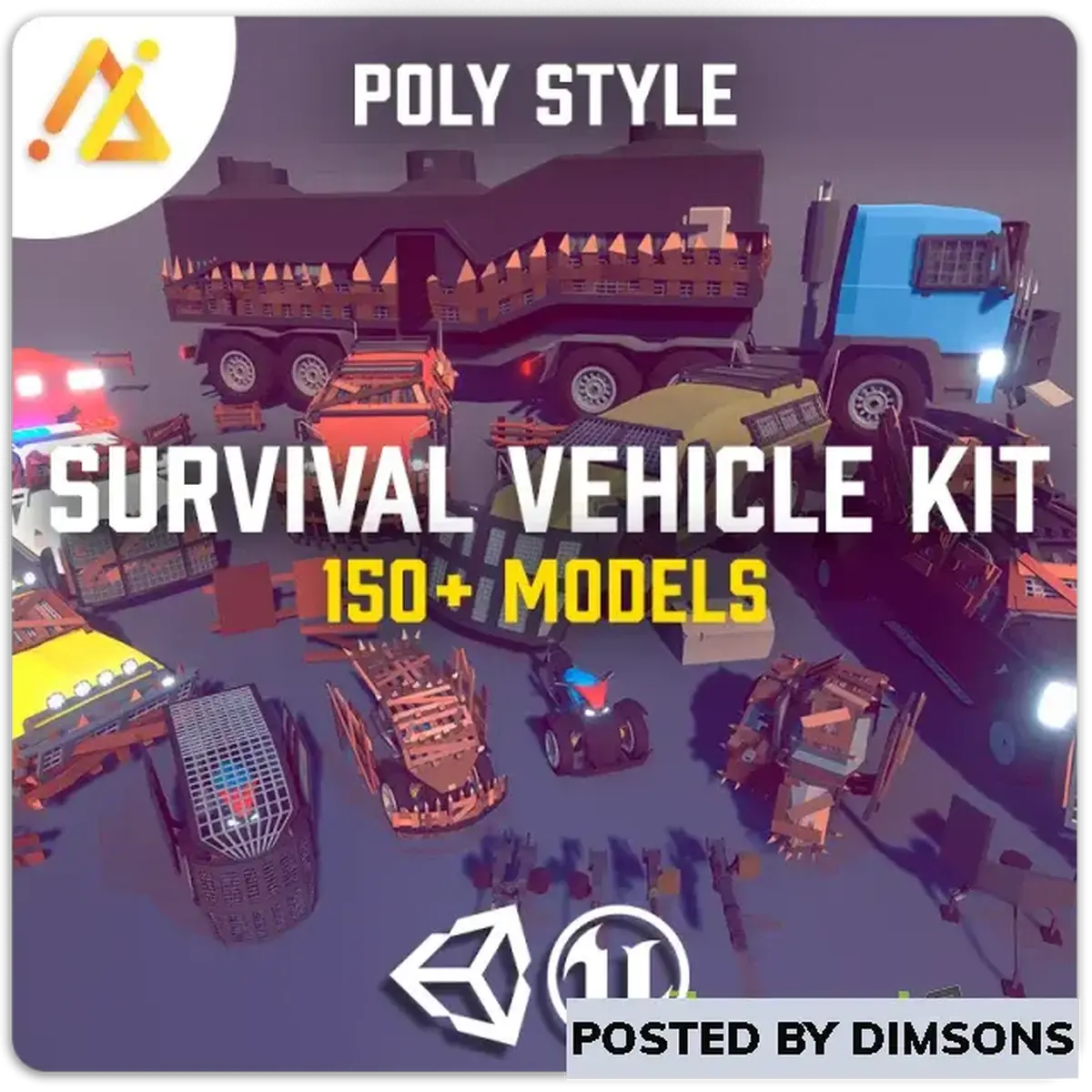 Unity 3D-Models POLY - Mega Survival Vehicle Kit